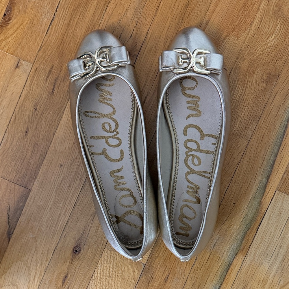 Gold Ballet Flats
